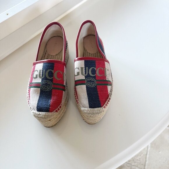 Gucci Sylvie Logo Espadrilles - Picture 1 of 4